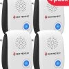 4-Pack Pest Protest® Muizenverjager – Ongedierte Verjager - Repeller Met Ultrasone – Insecten Reject – Diervriendelijk Muizen Bestrijding