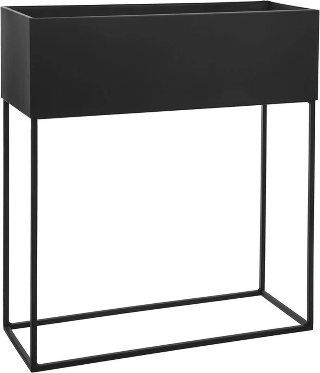 Atmosphera Staande Plantenbak Metaal Zwart 2-delig 2 Atmosphera Staande Plantenbak Metaal Zwart 2-delig - Afbeelding 2