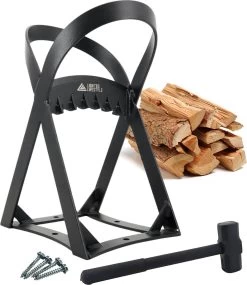 Lighted Lifestyle™| Houtklover Voor Aanmaakhout Incl. Kloofhamer - Houtsplijter - Houtkliever - Snel Haardhout - Gietijzer - Incl. Schroeven -Gardena Winkel 1040x1200