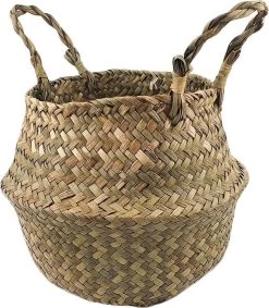 Plantenmand 35x35cm Naturel Extra Groot | Multifunctionele Mand | Handgemaakt | Planten-houder | Planten Accessoires | Planten Mand -Gardena Winkel 1049x1200