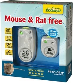 ECOstyle Mouse & Rat Free Tegen Muizen En Ratten - Ecologisch, Vriendelijk & Hyienisch - Veilig Voor Kinderen En Huisdieren - 30 + 30 M² - Voor 2 Kamers -Gardena Winkel 1057x1200 4