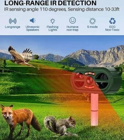 Steks® Kattenverjager 2023 Model - Kattenschrik - Katten Afweermiddel - Op Zonneenergie - Marterverjager - Op Batterijen - Met Adapter - Tuin - Ongedierte Verjager -Gardena Winkel 1062x1200 2