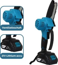 NovarGarden® Mini Kettingzaag NG1 - Met 2x Accu - Takkenzaag - Snoeizaag - Electrisch - Handzaag - Boomzaag - 21V -Gardena Winkel 1080x1200 3