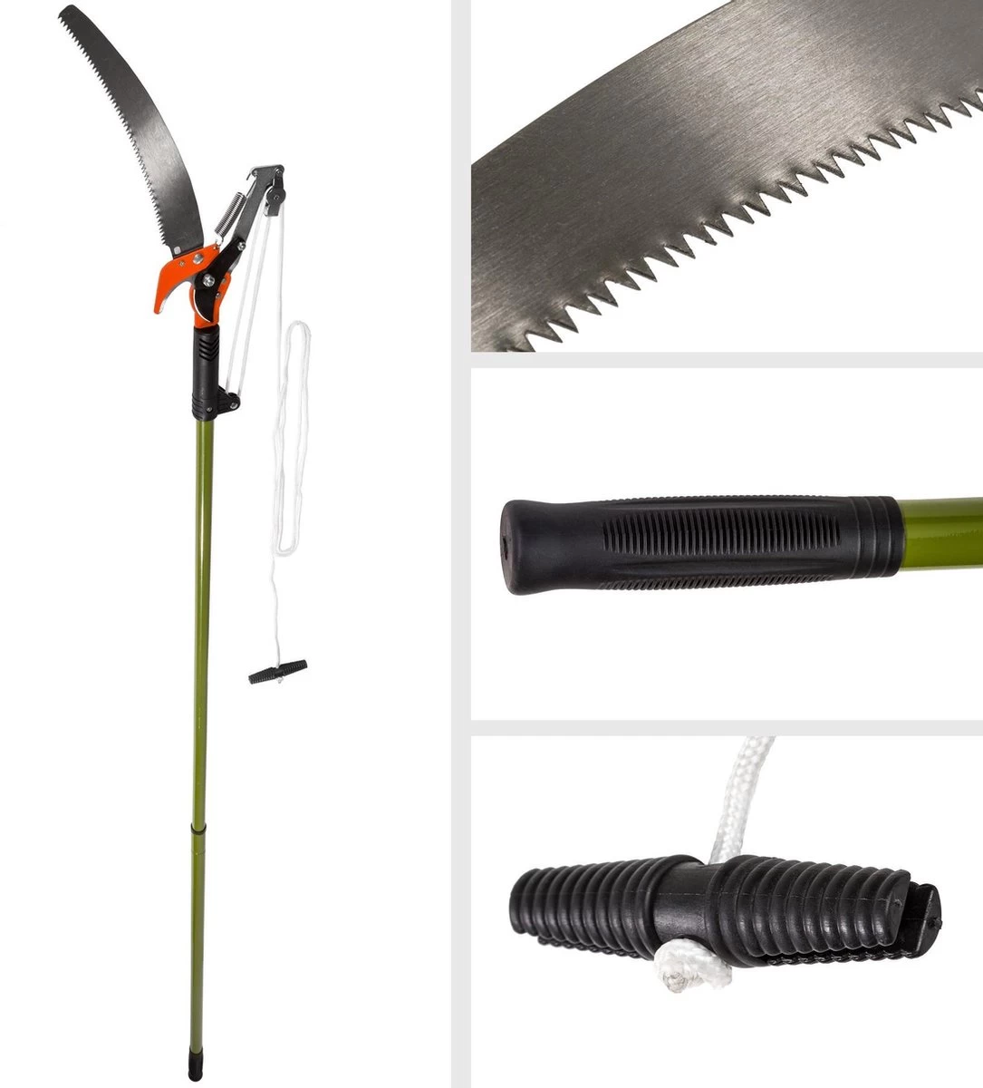 TecTake - Telescopische Boomzaag Snoeischaar Zaag Takken 2 TecTake - Telescopische Boomzaag Snoeischaar Zaag Takken - Afbeelding 2