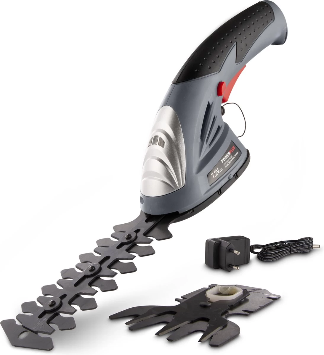 Powerplus POWEG4500 Gras-/Heggenschaar Accu - 7.2V - Snoeien En Knippen - Zwaardlengte 83/120mm - Mesafstand 8mm - Incl. 1,5Ah Accu En Lader - Haagschaar Voor Tuinonderhoud 1 Powerplus POWEG4500 Gras-/Heggenschaar Accu - 7.2V - Snoeien En Knippen - Zwaardlengte 83/120mm - Mesafstand 8mm - Incl. 1,5Ah Accu En Lader - Haagschaar Voor Tuinonderhoud