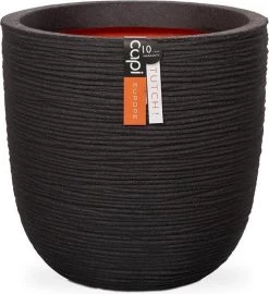 Capi Europe - Bloempot Bol Rib NL - 54x52 - Zwart - Voor Binnen En Buiten - KBLR935 -Gardena Winkel 1096x1200 3