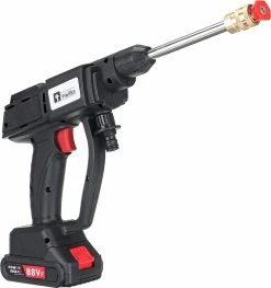 Merkloos Elektrische Accu-Hogedrukreiniger - 20Bar - Multifunctioneel Mondstuk - Draagbaar Oplaadbaar Snoerloos - Reinigingsspuitpistool - Met Rijke Accessoires - Voor Makita 18V-batterij - Voor Auto, Tuin, Terras, Raam (Zwart) -Gardena Winkel 1129x1200