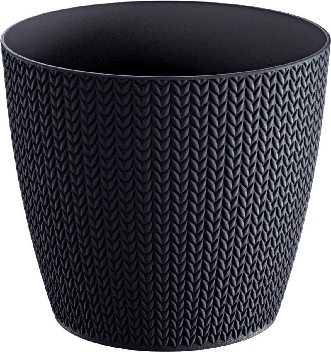 Prosperplast Set Van 2x Stuks Stijlvolle Plantenpotten/bloempotten Kunststof Dia 16 Cm En Hoogte 14 Cm In Het Antraciet Grijs Voor Binnen/buiten 2 Prosperplast Set Van 2x Stuks Stijlvolle Plantenpotten/bloempotten Kunststof Dia 16 Cm En Hoogte 14 Cm In Het Antraciet Grijs Voor Binnen/buiten - Afbeelding 2