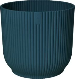 Elho Vibes Fold Rond Wielen 35 - Bloempot Voor Binnen - Ø 34.9 X H 32.4 Cm - Diepblauw -Gardena Winkel 1130x1200 10