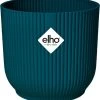 Elho Vibes Fold Rond 22 - Bloempot Voor Binnen - Ø 22.0 X H 20.2 Cm - Diepblauw