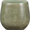 Mica Decorations Oliver Bloempot - H22 X Ø24 Cm - Terracotta - Groen