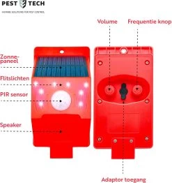 Pest-Tech™ PT-219 | Ultrasone Kattenverjager Op Zonneenergie | Kattenschrik | Marterverjager | Dierenverjager | Kattenafweermiddel | Ongedierte Verjager - Met USB Oplaadkabel -Gardena Winkel 1132x1200 14