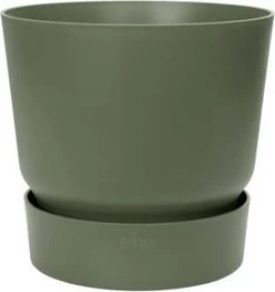 Elho Greenville Rond 30 - Grote Bloempot Voor Buiten - Gemaakt Van Gereycled Plastic - Ø 29.5 X H 27.8 Cm - Blad Groen -Gardena Winkel 1132x1200 7
