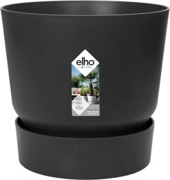 Elho Greenville Rond 30 - Grote Bloempot Voor Buiten - Gemaakt Van Gereycled Plastic - Ø 29.5 X H 27.8 Cm - Living Black -Gardena Winkel 1134x1200 7