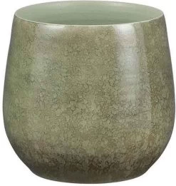 Mica Decorations Oliver Bloempot - H22 X Ø24 Cm - Terracotta - Groen -Gardena Winkel 1136x1200 3