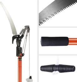 Gardebruk Takkenzaag Telescopisch - 2in1 Zaag & Snoeischaar - Oranje -Gardena Winkel 1137x1200