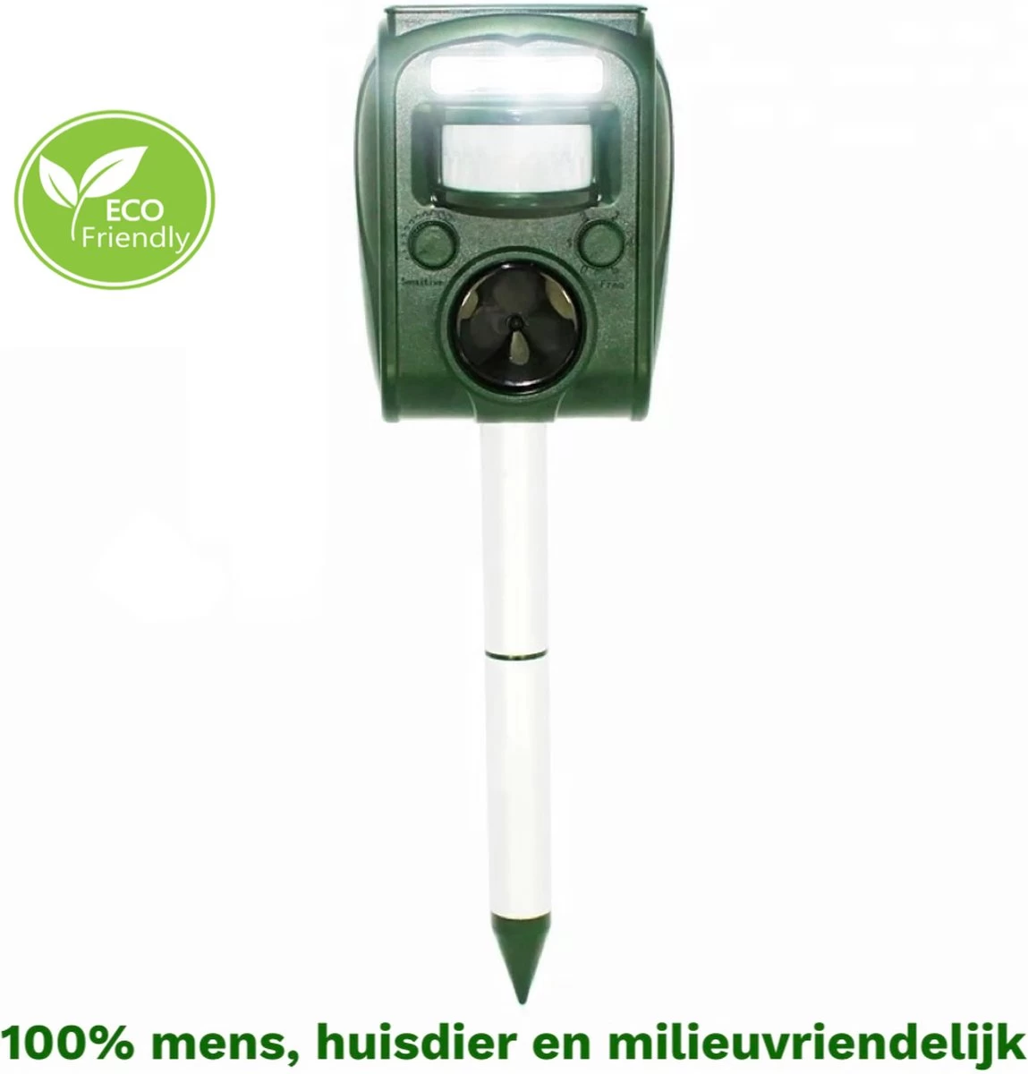 Merkloos Ultrasone Kattenverjager Op Zonne-energie - Muizenverjager - Marterverjager - Kattenschrik - Met USB Oplaadkabel - Straal Van 10 Meter 1 Merkloos Ultrasone Kattenverjager Op Zonne-energie - Muizenverjager - Marterverjager - Kattenschrik - Met USB Oplaadkabel - Straal Van 10 Meter