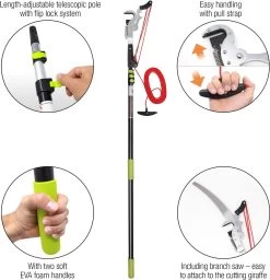 Iceberk Snoeischaar + Snoeizaag (1,45 - 3,70 M) - Telescopische Snoeischaar Voor Het Snoeien Van Bomen En Dichte Struiken Zonder Ladder -Gardena Winkel 1157x1200 1