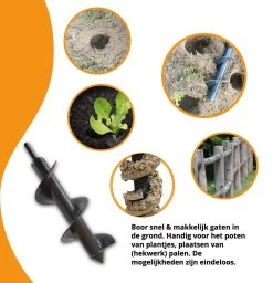 Grondboor Voor Boormachine - 8x25 Cm - Zwart -Gardena Winkel 1157x1200 4