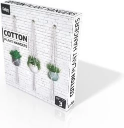 Gadgy Plantenhanger Macramé 3 Stuks - Luxe Gevlochten Touw Katoen - Plantenpot Ophangen - Hangpot -Gardena Winkel 1164x1200 5
