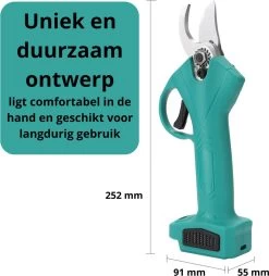 Merkloos Elektrische Snoeischaar - Professioneel - Accu Snoeischaar - 2 Accu's - Tuinieren - Tuinschaar - 30mm -Gardena Winkel 1165x1200 2