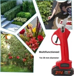 Merkloos Elektrische Snoeischaar - Professioneel - Accu Snoeischaar - 2 Accu's - Tuinieren - Tuinschaar - 30mm -Gardena Winkel 1168x1200 1