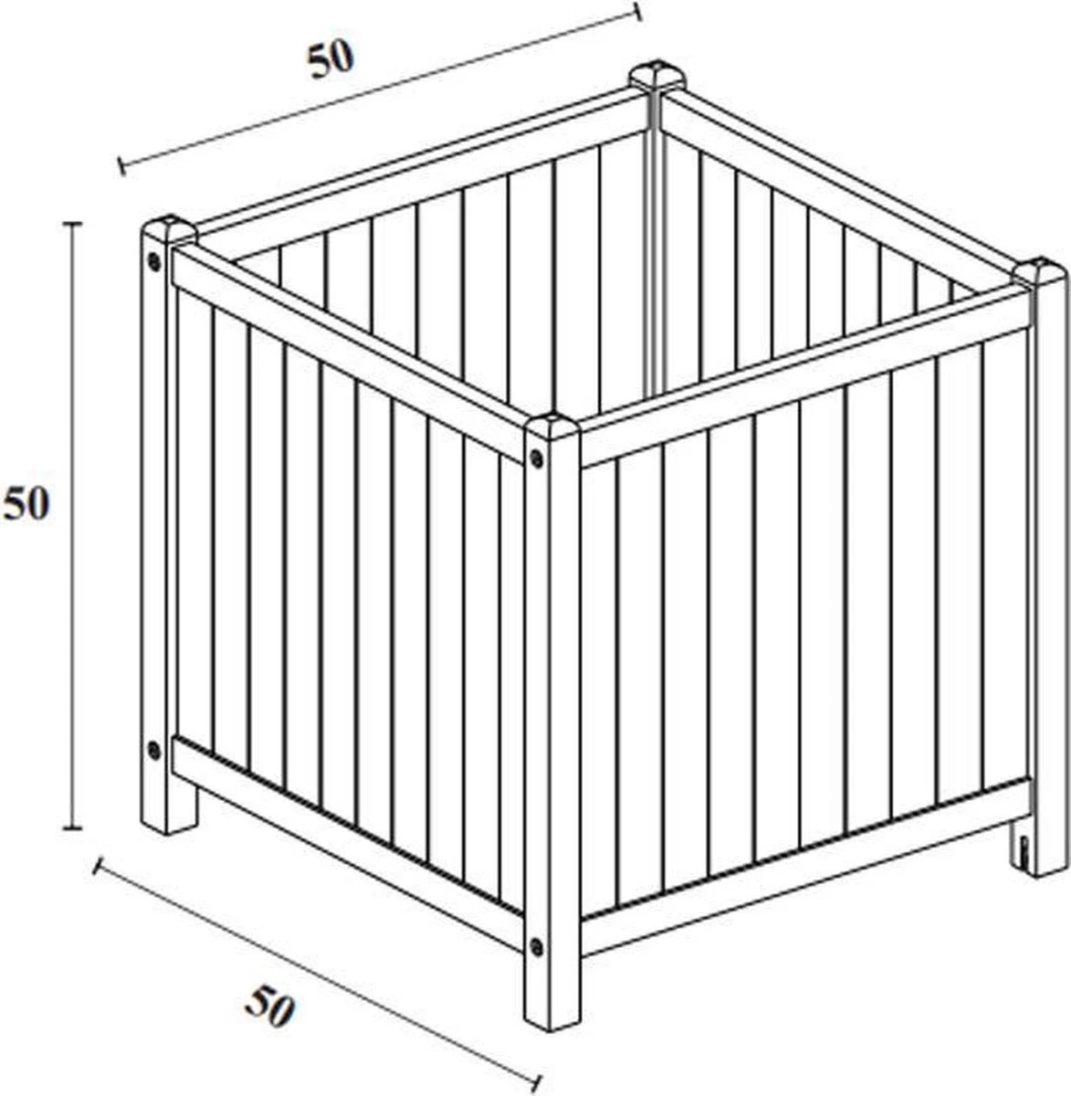 Houten Plantenbak Met Wieltjes 50x50 - Geolied Duurzaam FSC Acaciahout – Bloembak Buiten - Plantenbakken Buiten - Perfecthomeshop 5 Houten Plantenbak Met Wieltjes 50x50 - Geolied Duurzaam FSC Acaciahout – Bloembak Buiten - Plantenbakken Buiten - Perfecthomeshop - Afbeelding 5