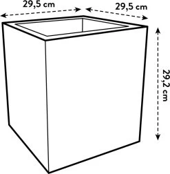 Elho Vivo Next Vierkant 30 - Plantenbak Voor Binnen & Buiten - Ø 29.5 X H 29.5 Cm - Zwart/Living Black -Gardena Winkel 1174x1200 10