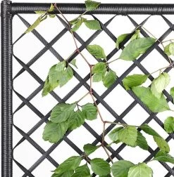 Casaria Polyrattan Plantenbak - Met Klimoprek - 3 Bakken Zwart -Gardena Winkel 1174x1200 11