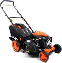 FUXTEC Grasmaaier Benzine - 46cm - Zelfrijdend / Zelftrekkend / Achterwielaandrijving - Mulchfunctie - Opvangbak 50L - FX-RM4646 -Gardena Winkel 1174x1200