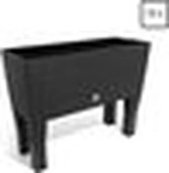 Prosperplast Kunststof Rato Plantenbak Op Poten Met Irrigatiesysteem Antraciet 80 X 33 X 62 Cm - 72 Liter - Balkonbakken/bloembakken -Gardena Winkel 1176x1200 13