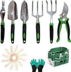 Djambo Tuingereedschap Set 8-delig Tuinsetje Met 15 Unieke Bamboe Plantetiketten In 1 Draagtas - Compleet Tuingereedschap Voor De Tuinliefhebbers -Gardena Winkel 1180x1200 2