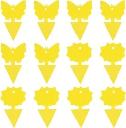 Bloomin Rouwvliegjes Bestrijden - Fruitvliegjes Vanger - Varenrouwmug Bestrijden - Vliegenvanger - Plak Klavertjes Tegen Rouwvliegen - Vangplaten - 12 Stuks