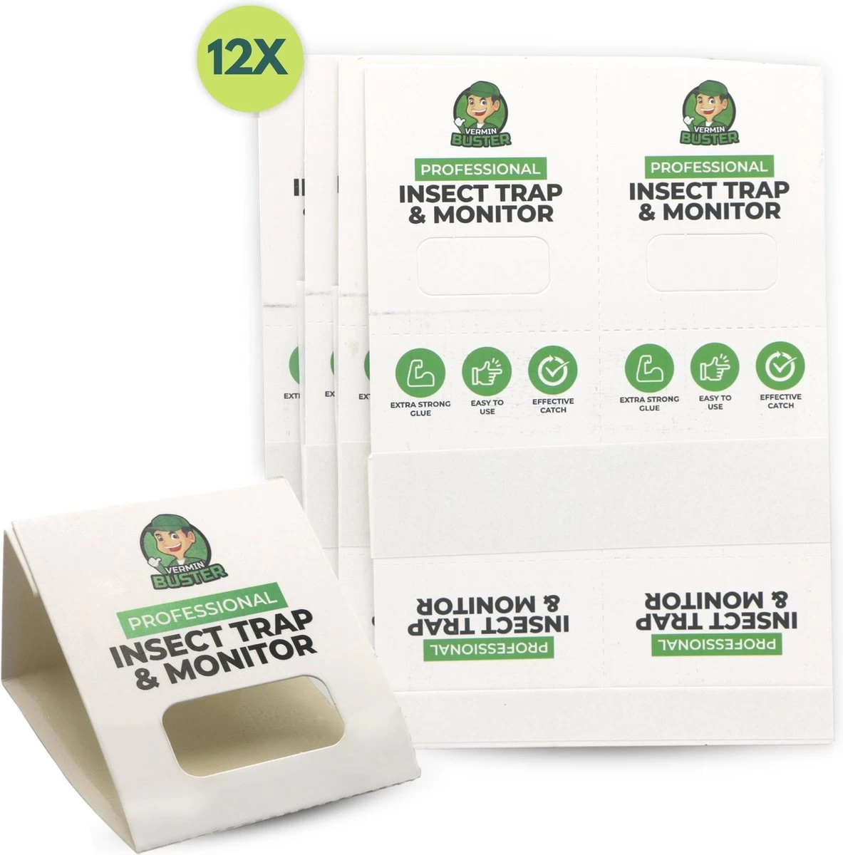 VerminBuster Zilvervisjesvallen 12 Stuks - Zilvervisjes - Insectenval - Kakkerlakval - Bedwantsen - Mieren 1 VerminBuster Zilvervisjesvallen 12 Stuks - Zilvervisjes - Insectenval - Kakkerlakval - Bedwantsen - Mieren