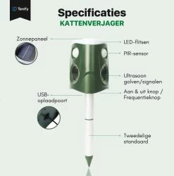 Tenify Ultrasone Kattenverjager - Groot Bereik - 360 Graden - Op Zonneenergie - USB Oplaadbaar - Kattenschrik - Afweermiddel - Ongedierte - Vogel - Dieren - Muizen - Ratten Verjager 13 Tenify Ultrasone Kattenverjager - Groot Bereik - 360 Graden - Op Zonneenergie - USB Oplaadbaar - Kattenschrik - Afweermiddel - Ongedierte - Vogel - Dieren - Muizen - Ratten Verjager -Gardena Winkel 1184x1200 9