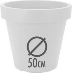 Kunststof Bloempot Wit Ø50 Cm - Hoogte 42 Cm -Gardena Winkel 1189x1200 10