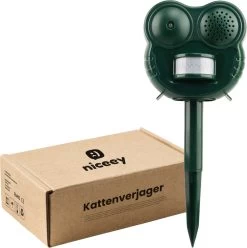 Niceey Kattenverjager - Ultrasone Verjager- Kattenschrik - Vogelverjager - Marterverjager - Ongedierte Verjager - Op Batterijen - Waterdicht - Extra Groot Bereik -Gardena Winkel 1194x1200 11