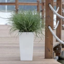 Prosperplast Kunststof Urbi Bloempot/plantenpot Met Binnenpot Wit 32 X 32 X 61 Cm - 21/49 Liter - Hoge Vierkante Bloempotten -Gardena Winkel 1194x1200 7