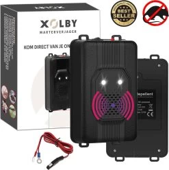 Xolby Marterverjager - Ongedierteverjager - Muizenverjager & Rattenverjager - Ultrasone & Flitsen - Werkt Op Autoaccu, Batterijen Of Netstroom - Voor Binnen, Buiten En Auto