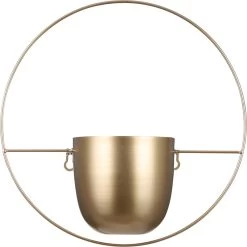 Mica Decorations Dexter Bloempot Wand - L34 X B14 X H34 Cm - Goud