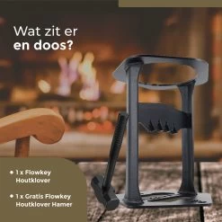 Flowkey® Houtklover XL - Houtsplijter Bijl - Houtkliever Kloofwig Gietijzer - Voor Hout & Aanmaakhout - Inclusief Gratis Hamer -Gardena Winkel 1199x1200 14