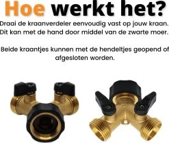 Horvitus Waterverdeler 2 Weg - Y Stuk Kraan Splitter - Voor Europese Kranen - Messing -Gardena Winkel 1200x1009 5