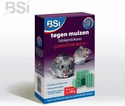 BSI - Generation Block - Tegen Muizen- Ongediertebestrijding - 100 G Lokaas - (5x20g)