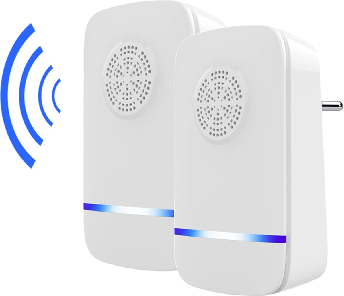 Muizenverjager Ultrasone Binnen - Ongedierte Verjager - Muizenval Voor Binnen - Wit - 2 Stuks + Ongedierte Preventieboekje 1 Muizenverjager Ultrasone Binnen - Ongedierte Verjager - Muizenval Voor Binnen - Wit - 2 Stuks + Ongedierte Preventieboekje