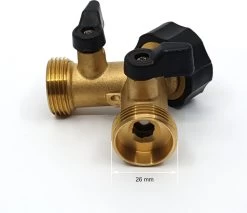 Horvitus Waterverdeler 2 Weg - Y Stuk Kraan Splitter - Voor Europese Kranen - Messing -Gardena Winkel 1200x1034 1
