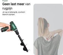 MaatWorkz - Grondboor - 25 CM - Boormachine - Bollenplanter - Moestuin - Palenboor - Boor - Tuin -Gardena Winkel 1200x1045 1