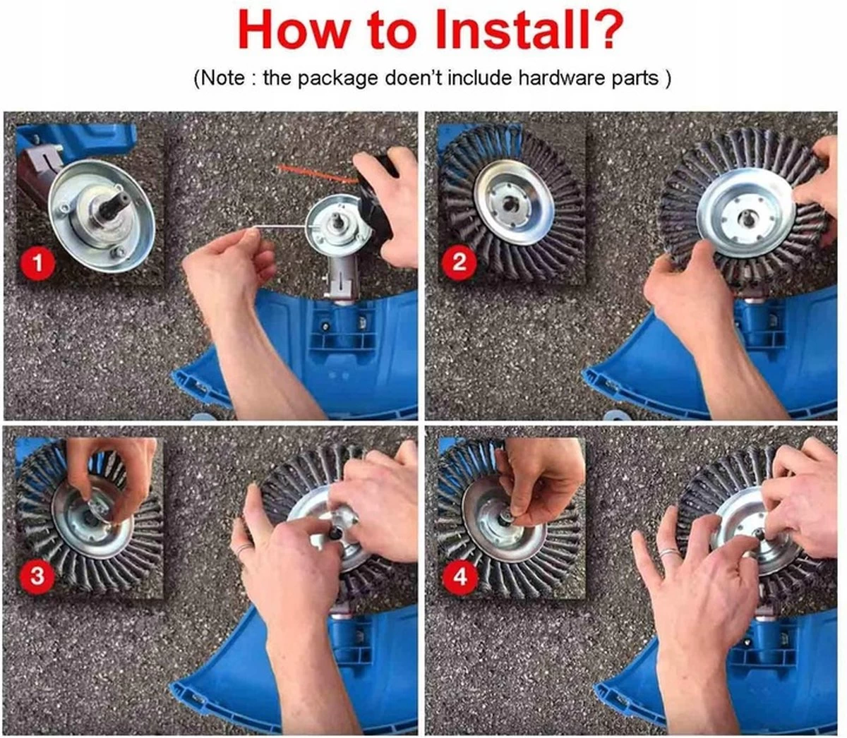 Merkloos Onkruidborstel - Voegenborstel - Elektrisch - Bosmaaier - Staalborstel - Universeel - 20cm 6 Merkloos Onkruidborstel - Voegenborstel - Elektrisch - Bosmaaier - Staalborstel - Universeel - 20cm - Afbeelding 6