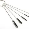 Merkloos Set Van 5 Stalen Schoonmaak Ragertjes / Borsteltjes Aan Sleutelring