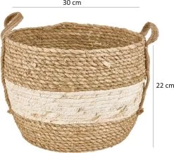 Merkloos Plantenmand 30x22cm Naturel Bruin – Multifunctionele Mand – Handgemaakt – Planten-houder – Planten Accessoires – Planten Mand -Gardena Winkel 1200x1057 4