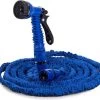 Uitrekbare Tuinslang Tot 15 Meter - Tuinsproeier Met 7 Verschillende Standen - Tuin Besproeien - Sproeikop - Blauw - Flexibel Elastisch